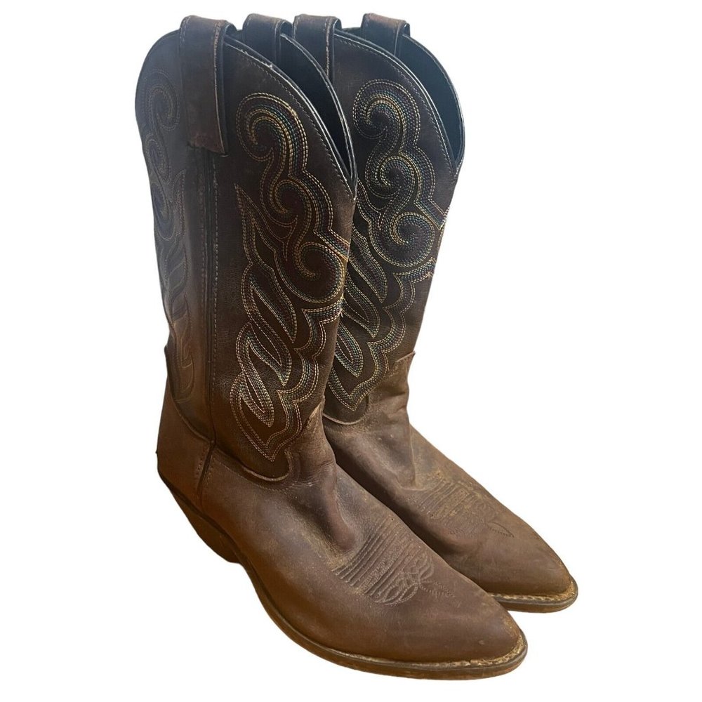 Double H Womens Buckaroo Boots Old Town DH5211 Size 9 M Brown Western Rodeo